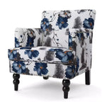 GDFStudio Eve Contemporary Fabric Upholstered Accent Club Chair with Nailhead Trim, Floral Print