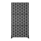 Brise-vue en acier galvanisé noir 183x90x40cm – Design carré