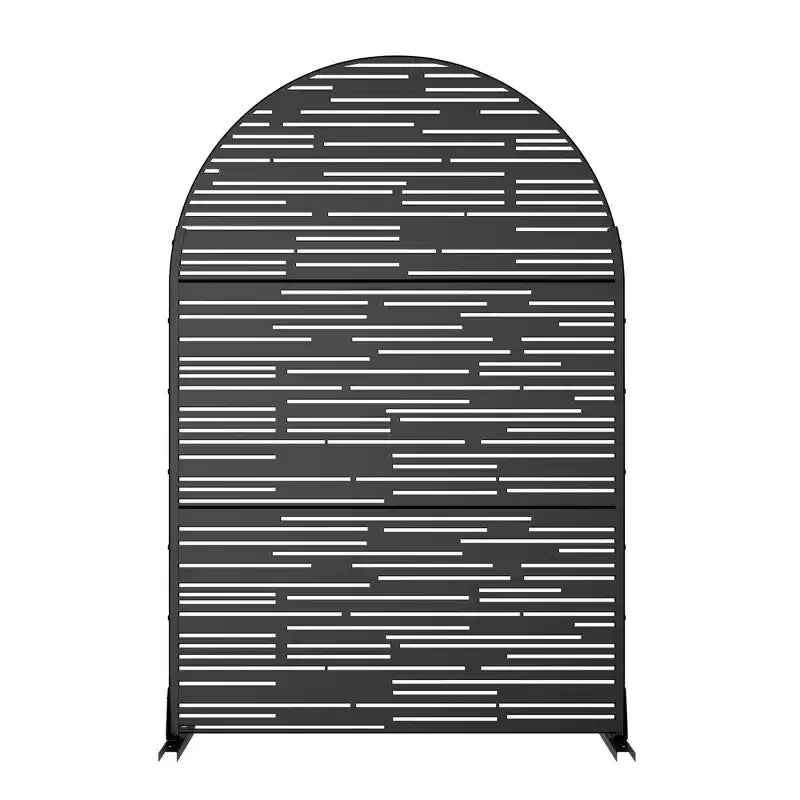 Écran Noir en Acier Galvanisé à Arc 183x120x40cm – Style A