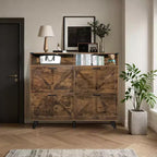 Shoe Storage, Freestanding Shoe Cabinet Storage with 4 Flip Drawers and Barn Door Design, Slim Narrow Shoe Rack Dresser, for Entryway, Foyer, Hallway