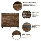 Rangement à chaussures, Meuble de rangement à chaussures autoportant avec 4 tiroirs basculants et design de porte de grange, Commode à chaussures étroite et mince, pour entrée, hall, couloir