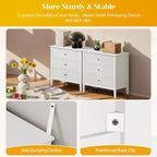 Commode haute cannelée à 3 ou 5 tiroirs avec coulisses silencieuses – Chambre et entrée