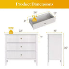 Commode haute cannelée à 3 ou 5 tiroirs avec coulisses silencieuses – Chambre et entrée