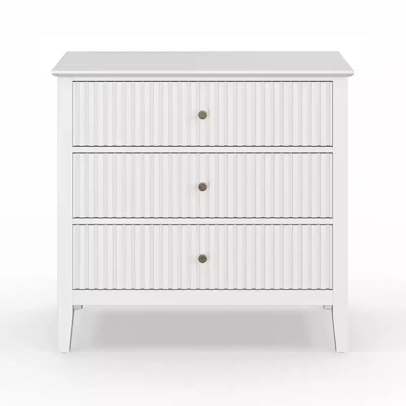 Commode haute cannelée à 3 ou 5 tiroirs avec coulisses silencieuses – Chambre et entrée