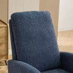 Fauteuil à bascule avec dossier haut, poche latérale et repose-pieds rétractable