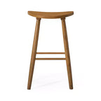Tabouret de bar en bois sans dossier de 76 cm avec assise en forme de selle – Cuisine et îlot de cuisine