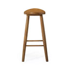 Tabouret de bar en bois sans dossier de 76 cm avec assise en forme de selle – Cuisine et îlot de cuisine
