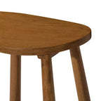 Tabouret de bar en bois sans dossier de 76 cm avec assise en forme de selle – Cuisine et îlot de cuisine