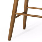 Tabouret de bar en bois sans dossier de 76 cm avec assise en forme de selle – Cuisine et îlot de cuisine