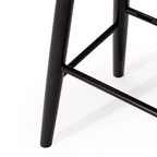 Tabouret de bar en bois sans dossier de 76 cm avec assise en forme de selle – Cuisine et îlot de cuisine