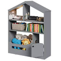 Kids Bookshelf, Toy Storage Organizer, Wooden Kids Bookcase with Motion Sensor Light, Dollhouse Bookcase for Playroom Bedroom Nursery Classroom