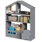 Kids Bookshelf, Toy Storage Organizer, Wooden Kids Bookcase with Motion Sensor Light, Dollhouse Bookcase for Playroom Bedroom Nursery Classroom