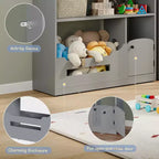 Étagère à Livres pour Enfants, Organisateur de Rangement de Jouets, Bibliothèque en Bois pour Enfants avec Lumière à Détecteur de Mouvement, Bibliothèque Maison de Poupée pour Salle de Jeux Chambre d'Enfant Crèche Salle de Classe
