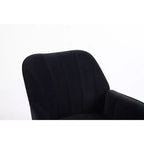Fauteuil d'appoint en velours Mid-Century avec pieds en bois doré