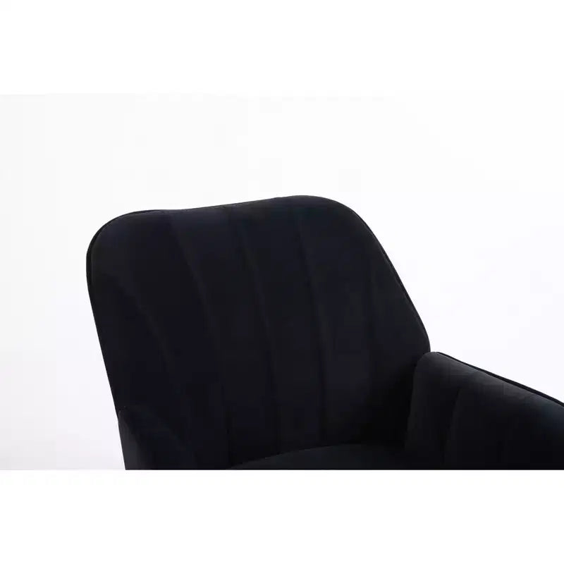 Fauteuil d'appoint en velours Mid-Century avec pieds en bois doré