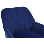 Fauteuil d'appoint en velours Mid-Century avec pieds en bois doré