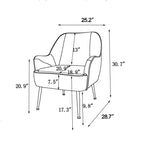 Fauteuil d'appoint en velours Mid-Century avec pieds en bois doré