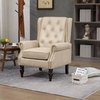Okak Accent Chairs for Bedroom, Modern Wood Frame Armchair, Accent Chair Lounge Chair with Sturdy Wood Legs for Living Room