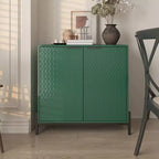 Armoire de rangement d'appoint à 2 portes avec 3 étagères réglables – 80 cm