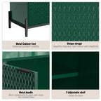 Armoire de rangement d'appoint à 2 portes avec 3 étagères réglables – 80 cm