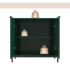Armoire de rangement d'appoint à 2 portes avec 3 étagères réglables – 80 cm