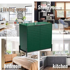 Armoire de rangement d'appoint à 2 portes avec 3 étagères réglables – 80 cm