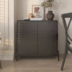 Armoire de rangement d'appoint à 2 portes avec 3 étagères réglables – 80 cm