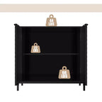 Armoire de rangement d'appoint à 2 portes avec 3 étagères réglables – 80 cm