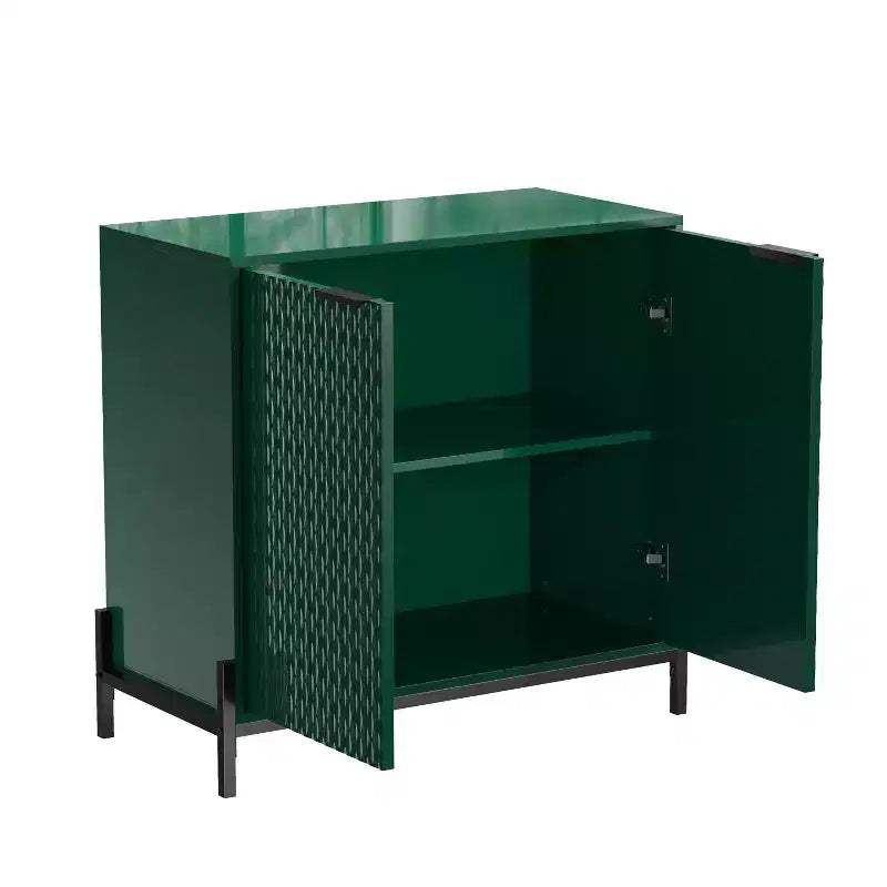 Armoire de rangement d'appoint à 2 portes avec 3 étagères réglables – 80 cm