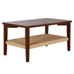 Table basse noire moderne avec 1 étagère ouverte – Salon