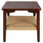 Table basse noire moderne avec 1 étagère ouverte – Salon