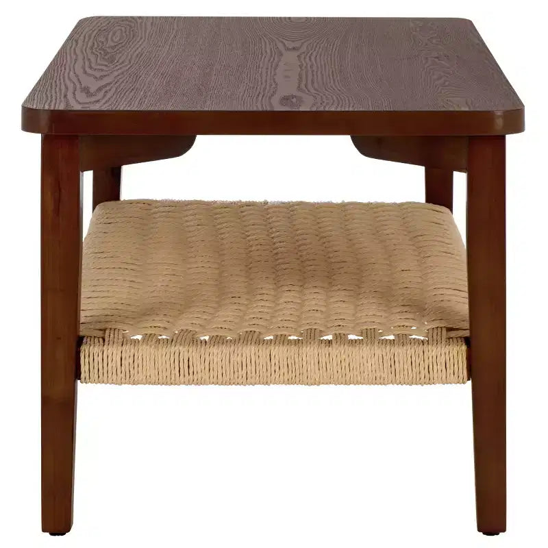 Table basse noire moderne avec 1 étagère ouverte – Salon