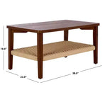 Table basse noire moderne avec 1 étagère ouverte – Salon