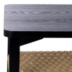 Table basse noire moderne avec 1 étagère ouverte – Salon
