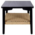 Table basse noire moderne avec 1 étagère ouverte – Salon
