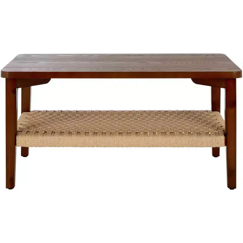 Table basse noire moderne avec 1 étagère ouverte – Salon