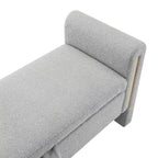 Banc de chambre moderne rembourré, Grand pouf de rangement avec accoudoir pour pied de lit, salon, entrée ou salle de lecture