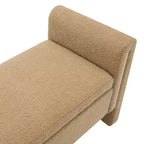 Banc de chambre moderne rembourré, Grand pouf de rangement avec accoudoir pour pied de lit, salon, entrée ou salle de lecture