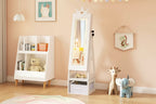Coiffeuse pivotante pour enfants avec miroir pleine longueur et lumières