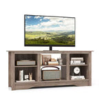 Costway 58 TV Stand Entertainment Center w/ 3-Adjustable Shelves for 65 TV Grey