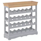 vidaXL Wine Rack Wine Bottle Holder with Top Tray Floor Wine Cabinet Organizer, Engineered Wood