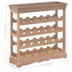 Range-bouteilles sur pied avec plateau supérieur et meuble de rangement – Bois composite