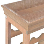 Range-bouteilles sur pied avec plateau supérieur et meuble de rangement – Bois composite