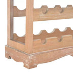 Range-bouteilles sur pied avec plateau supérieur et meuble de rangement – Bois composite