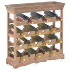 Range-bouteilles sur pied avec plateau supérieur et meuble de rangement – Bois composite