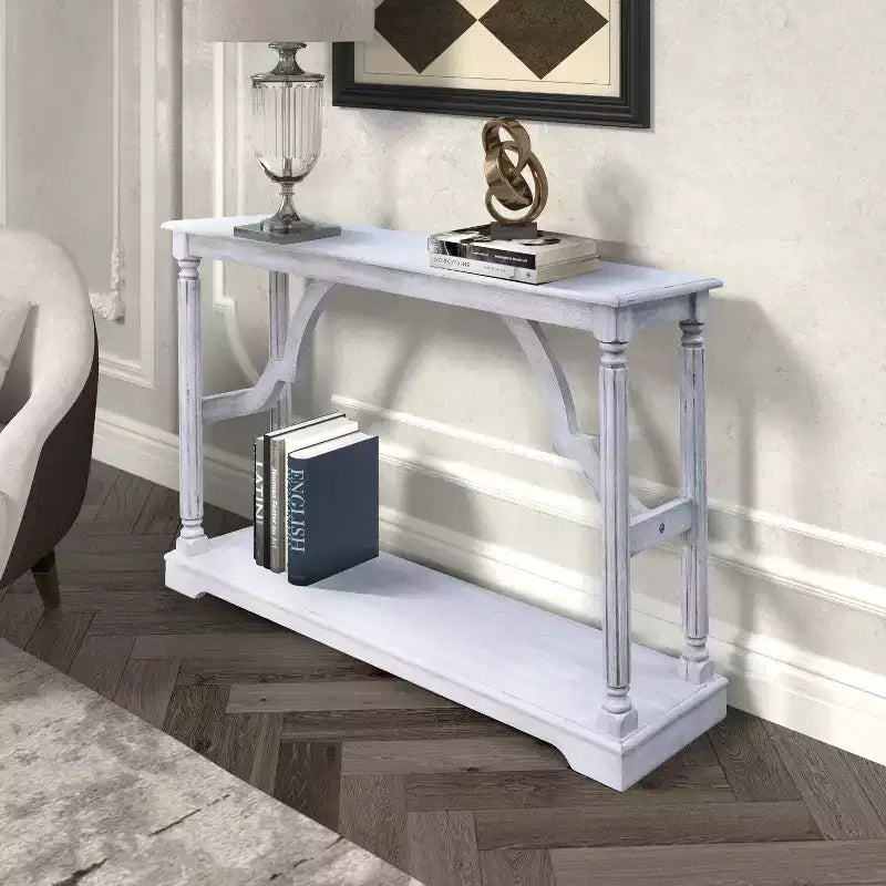 Console en Bois avec Étagère Inférieure – 45,9"L x 11,8"P x 29,9"H