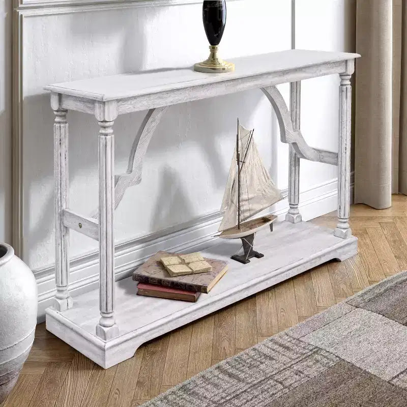 Console en Bois avec Étagère Inférieure – 45,9"L x 11,8"P x 29,9"H