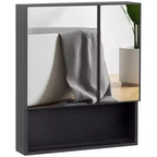 Wall-Mounted Medicine Cabinet, Bathroom Mirror Cabinet with Double Doors and Storage Shelves