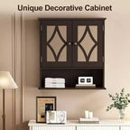 Meuble de salle de bain mural au-dessus des toilettes avec porte-serviettes et étagère réglable Grand meuble de rangement marron 22x25 pouces