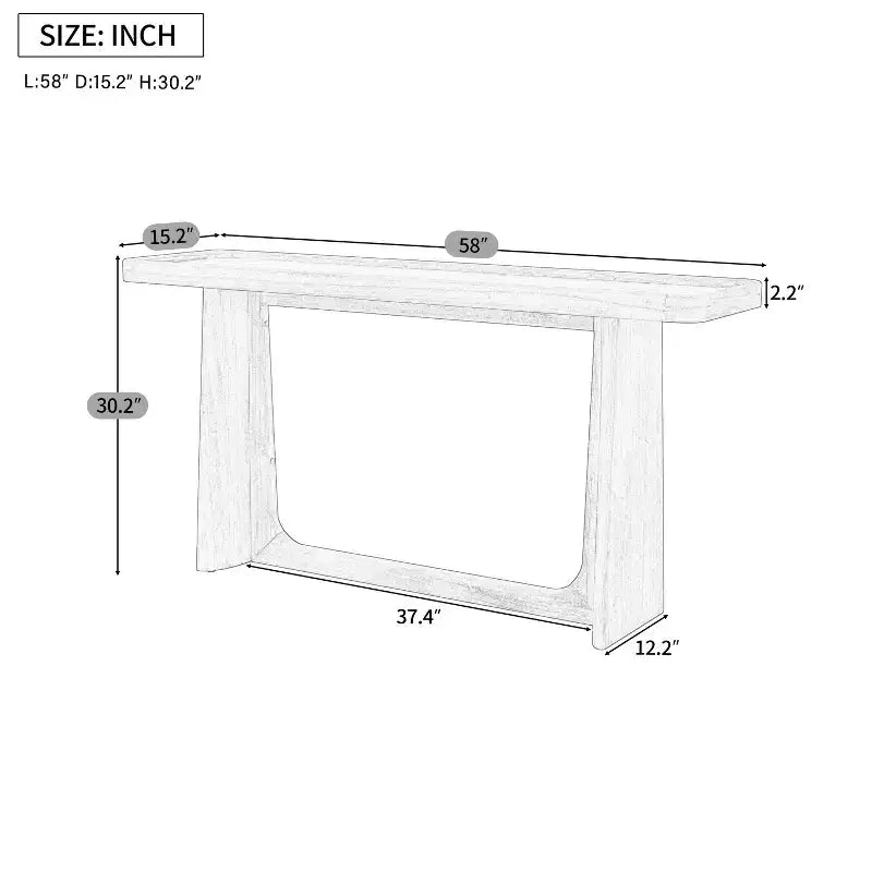 Console de desserte avec étagère inférieure – Entrée et salon